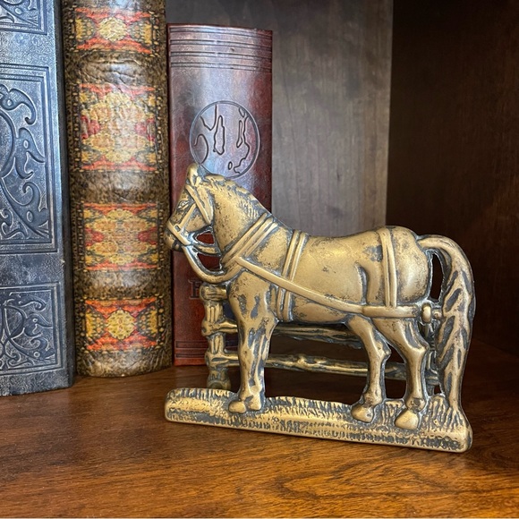 Other - 🪙🐎 Vintage Brass Horse Napkin Holder ✨